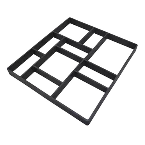 Concrete Cement Walkway Stencil, 10 Grids 51x46x4cm Black