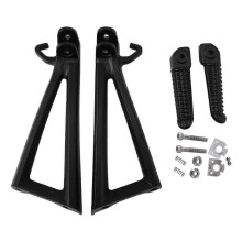Motorcycle Rear Passenger Footrest Foot Pegs Bracket Set for YZF-R6 2006-2017,Black
