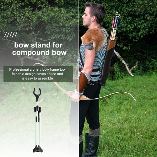 Recurve Bow Stand, Fiberglass Bow Holder, Safe Presentation White 1