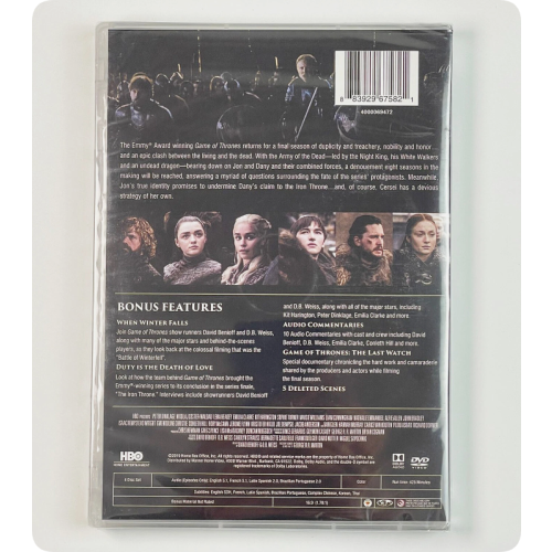 Game of Thrones: The Complete Eighth Season 8 (DVD, 4-Disc set) New 1