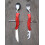 Pocket Knife Cutlery 6 in 1 Red Separable 2