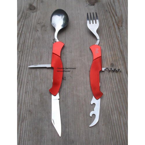 Pocket Knife Cutlery 6 in 1 Red Separable 1