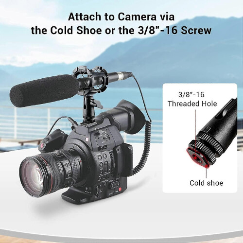 Microphone Universal Stand Adapter Shock Mount Shock Mount Shock Absorber with Cold Shoe 1859 2