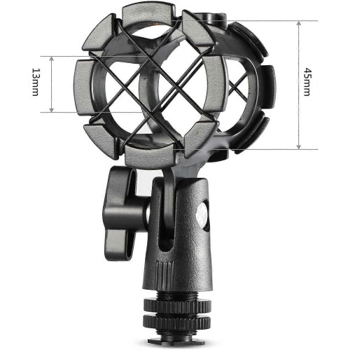 Microphone Universal Stand Adapter Shock Mount Shock Mount Shock Absorber with Cold Shoe 1859 1