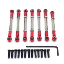 Metalen koppeling servo trekstang stuurstangset voor Wltoys, rood