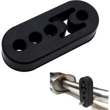 2 stuks zwarte rubberen uitlaatbeugel vervanging met 4 12mm gaten