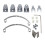 Steel Leaf Spring Suspension Set for B14 B16 B24,Silver 1