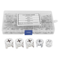 75 stuks excentrische wielmoerenset voor meubels, multifunctionele connector, bevestigingsmateriaal