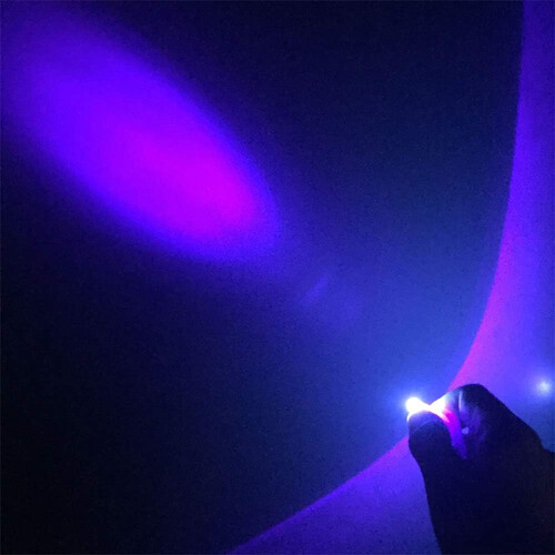 2/5pcs Mini LED Flashlight UV Money Checker Keychain 7 Colors 2