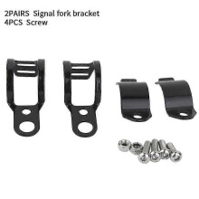 2 Pairs Signal Gabel Klammern Umzug Schellen Schwarz Rohr Motorrad Zubehör