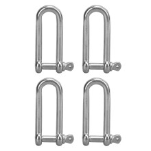 4 stuks roestvrijstalen U-type beugels, verlengingsschroeven voor U-slings, staalkabelhijsbeugels van
