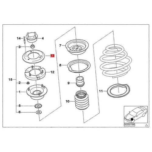 51717036781 auto Front Upper Strut Mount Verstärkung Platte für 2