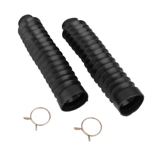 1 Pair 20.5cm Long Front Fork Cover Shock Absorber Dust Rubber Cover Black 2