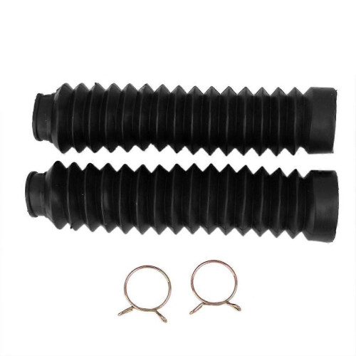 1 Pair 20.5cm Long Front Fork Cover Shock Absorber Dust Rubber Cover Black 1