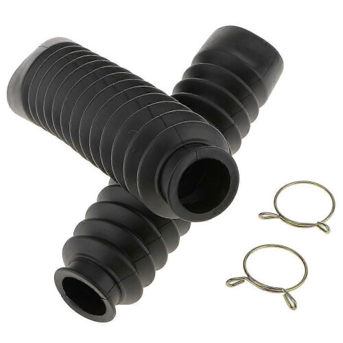 1 Pair 20.5cm Long Front Fork Cover Shock Absorber Dust Rubber Cover Black
