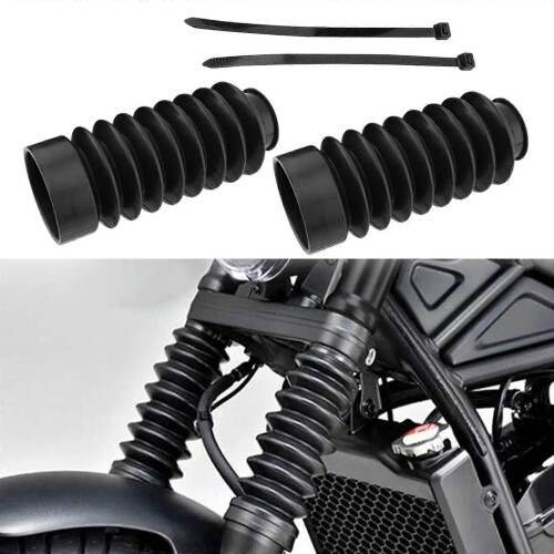 Ensemble de soufflets de fourche de moto robustes, cache-poussière en caoutchouc, installation facile, 1
