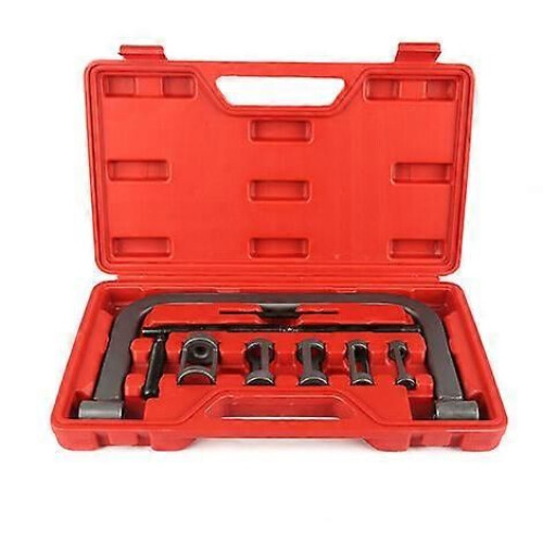 Precision Auto Compression Tool, Valve Spring Compressor C Clamp Service Kit for Vehicles, 5 Adaptors