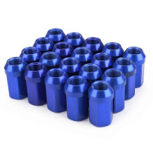 20 piezas HEX 17mm M12 * 1.25 M12 * 1.5 accesorios de tuercas de rueda 7075-T6 asiento cónico de aluminio