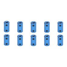 10pcs Stepper Motor Shaft Couplings 14mm Diameter 25mm Length 5x5mm Joint Connector Blue