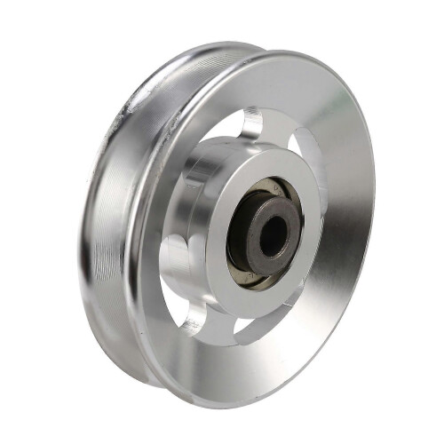 Polea de elevación de aluminio de 88 mm con cable para equipo de gimnasio, ideal para escalada, acampada 1