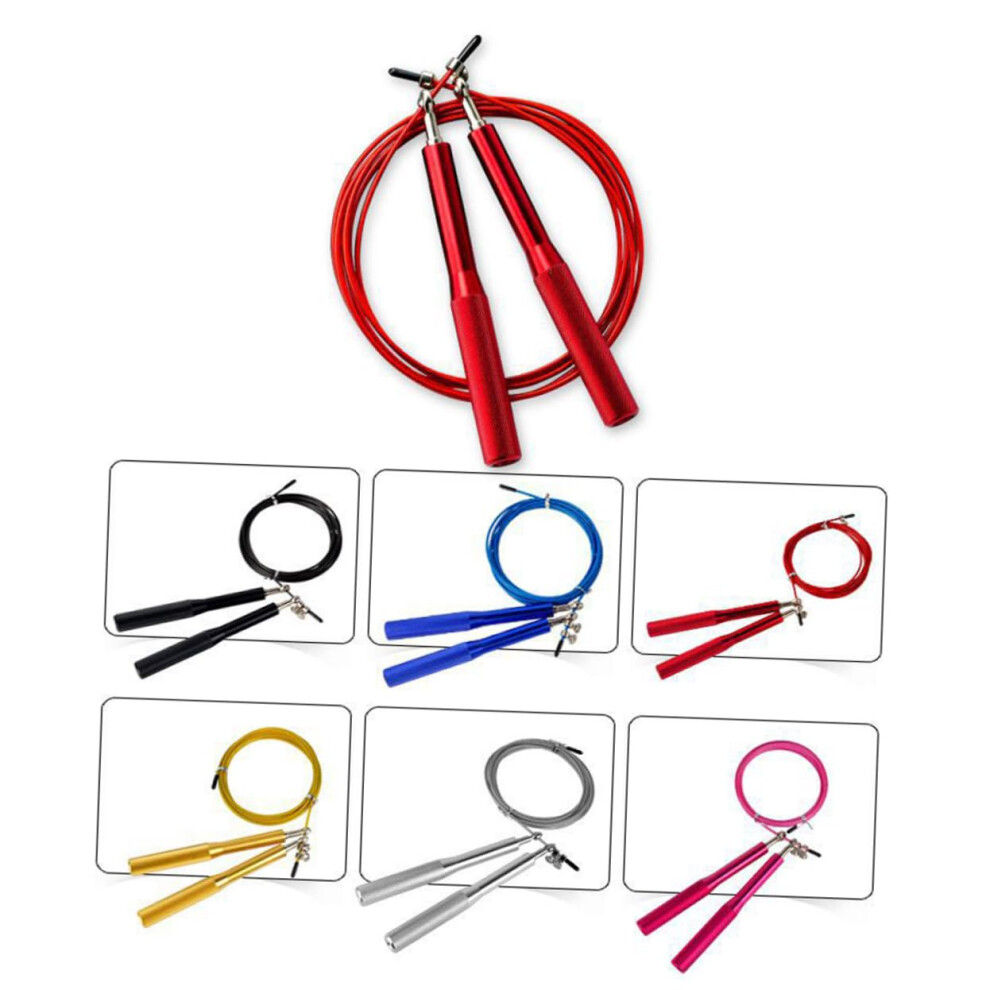Aluminium Handle Wire Skipping Rope Fitness Accessories Metal Red