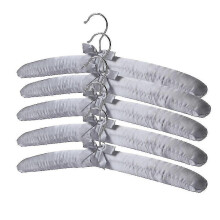 5 cintres en satin, cintres pour pulls, cintres en soie pour vêtements de mariée, gris