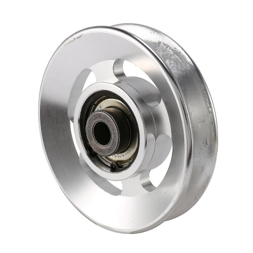 Polea de elevación de aluminio de 88 mm con cable para equipo de gimnasio, ideal para escalada, acampada