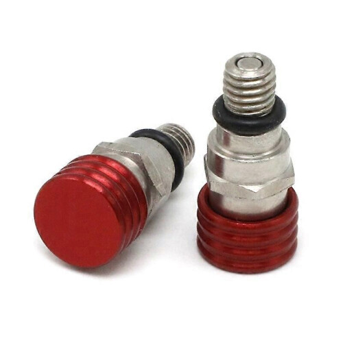 (1)Motorcycle Screw Fork Bleeder Relief Valve Fork Relief Valve Front Inverted Shock Absorber Deflation 2