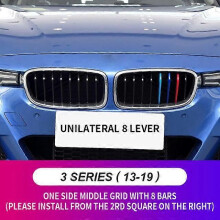 (F30 F35 13-19 8 barras) 3 piezas M Power Car Racing tiras de moldura de rejilla del radiador para BMW
