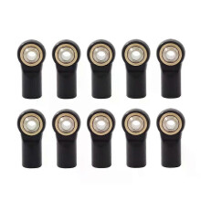 (10 Stück schwarz) 10 Stück Metall M4 20 MM Aluminium Link Spurstangenkopf Kugelgelenk
