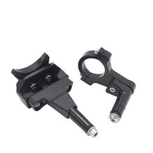 (E) Kit de montaje de soporte de amortiguador estabilizador de dirección de motocicleta ajustable de