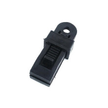 (Negro) Clips para lona con cierre de seguridad para toldo, pinzas para colgar ropa, supervivencia,