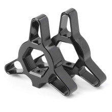 (Schwarz 22 mm) Universal 14 mm 17 mm 19 mm 22 mm CNC-Aluminium-Motorrad-Federgabel-Vorspannungsregler