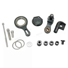 (Schwarz) Motorrad-Lenkungsdämpfer Linearstabilisator Halterungssatz für YAMAHA YZF R1 2002-2017