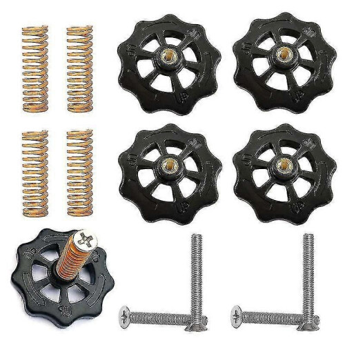 (Gelb) 4set Heatbed Spring Leveling Kit Einstellmutter + m4 * 40 Schrauben Diy Leveling Module Kompatibel 1