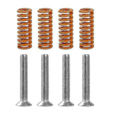 (Y-Feder und Schraube) 4er-Set Heizbett-Feder-Nivellierungssatz, Einstellmutter + M4 x 40 Schrauben,
