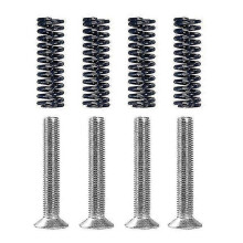 (B-Feder und Schraube) 4er-Set Heizbett-Feder-Nivellierungssatz, Einstellmutter + M4 x 40 Schrauben,