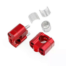 (22 mm rot) 1 Paar CNC 22 mm 28 mm Offroad-Motorrad-Lenkerklemmen Lenkererhöhungsadapter für 7/8 Zoll