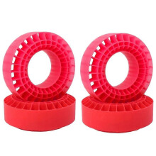 (Rojo) Insertos de silicona para neumáticos de control remoto todoterreno de 1,9" para un mejor control