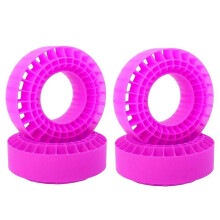 (Rosa) Insertos de silicona para neumáticos de control remoto todoterreno de 1,9" para un mejor control