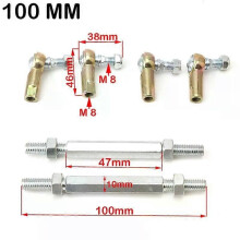 (100 mm) 1 pari korkealaatuisia 90 mm/110 mm M8 raidetankosarjaa ja palloniveltä 2-tahtisiin sähkökäyttöisiin