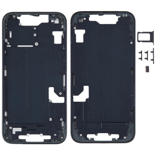 (Schwarz) Mittlerer Rahmen mit Seitentasten für iPhone 14 2