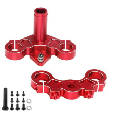 (Rojo) Actualizaciones de repuestos de modelo de control remoto, abrazadera triple para amortiguadores