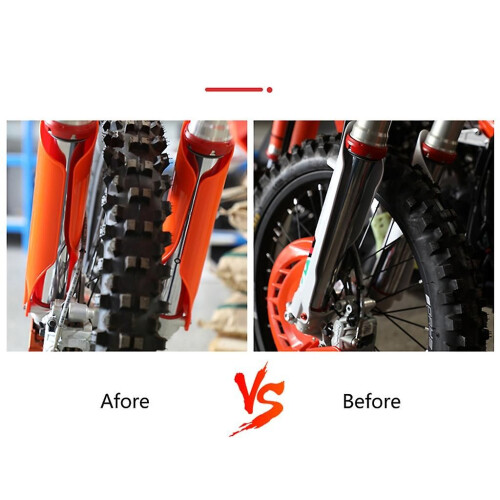 (Black)Front Fork Protector Motorcycle Shock Absorbers Guard Wrap Cover For CX125 2