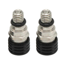 (Negro) 2 piezas M5 0,8 mm válvula de presión de purga de horquilla para motocicleta, duradera, negra