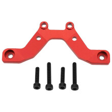(Rojo) Placa de soporte del amortiguador delantero hecha de aleación de aluminio para actualizaciones