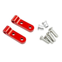 Soportes de amortiguador trasero (rojos). Compatibles con piezas de bricolaje para WPL D12 D42 (1/10).