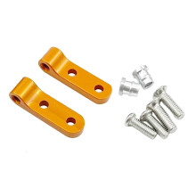 (Oro) Soportes de amortiguador trasero adecuados para WPL D12 D42 1/10 camión coche piezas de bricolaje