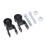(Schwarz) 1 Paar Höhe Extender Stoßdämpfer Motorrad Jack 77mm Silber 4