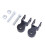 (Schwarz) 1 Paar Höhe Extender Stoßdämpfer Motorrad Jack 77mm Silber 2